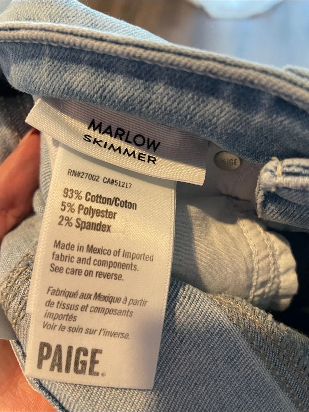 Paige Marlow High Rise Skimmer Flare Jeans- size 23